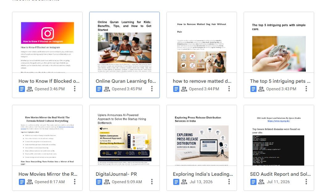 Recent SEO articles and content writing samples by Shumaila Asghar